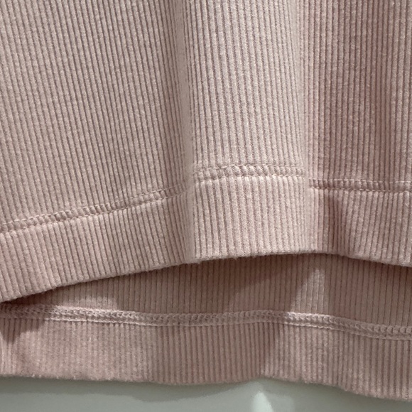 American Eagle Cropped ‘Soft & Sexy’ Pink Ribbed Short Sleeve Tee - Picture 5 of 6